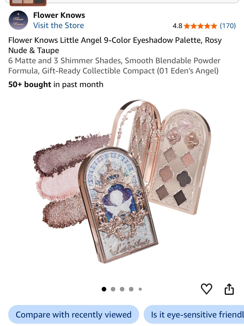 Little Angel 9-Color Eyeshadow Palette - Rosy Nude & Taupe Eden’s Angel